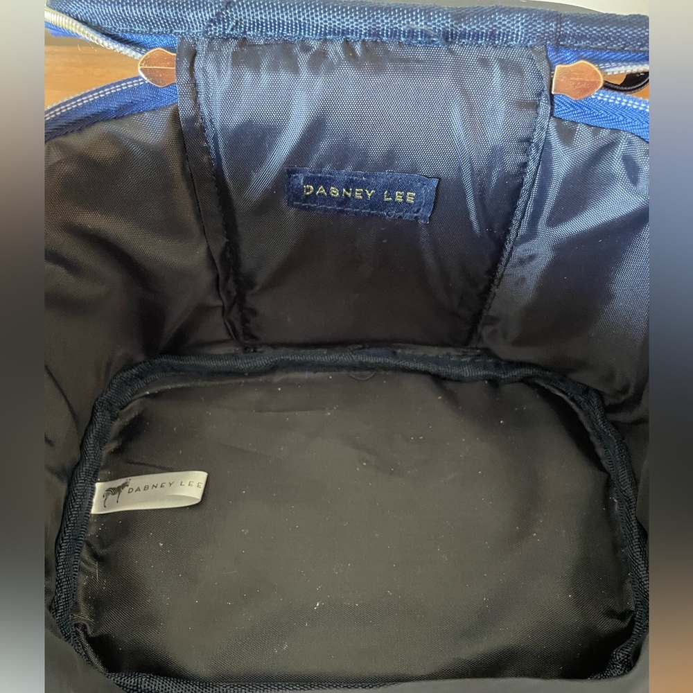 Dabney Lee Blue Train Case Large Makeup Bag CACTUS 8” x 5” x 5” - Picture 2 of 2